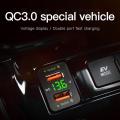 36w Car Fast Charger Qc3.0 Adapter Dual Usb Adapter Digital Green