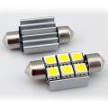 36mm 6 Smd 5050 Pure White Dome Festoon Canbus Obc Car 6 Led Light Bulb