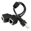 Rj45 1 Male to 2 Female Ethernet Splitter Cable for Super Cat5, Cat6