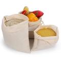 3pcs Cotton Bunch Mouth Bread Bag Fruit and Vegetable Product Bag