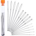 15 Pieces Blunt Needles Stainless Steel Large-eye Needles , 3 Sizes