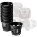 3 Inch 50pack Planting Basket for Hydroponics, Black and White