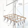 28 Clips Aluminum Alloy Clip & Drip Hanger,laundry Drying Rack Silver