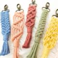 Mini Macrame Keychains Accessory for Car Key Purse Phone Supplies, E