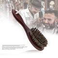 Horse Hair Hair Beard Brush Hair Comb Wooden Handle Large Curved Comb