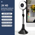 Hd Webcam 2k for Pc Laptop Computer Web Cam for Study Conference