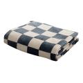 Retro Checkerboard Flannel Blanket Sleeping Four Seasons Cover E
