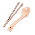 Kitchen Wood Round Head Rice Scoop Soup Ladle Spoon 7.5 Inch L