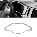 Car Dashboard Instrument Panel Screen Frame Cover Kit Silver