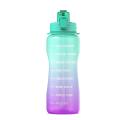 Sport Water Bottle with Straw & Time Marker, 64 Oz Gallon Tritan -c