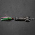 1pcs Fishing Lures Dick Spinner Spoon Pike Vib Wobble(gun Black 21g)