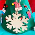 10pcs Christmas Wood Chip Pendant, Creative Home Decoration Star
