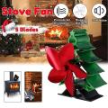Christmas Tree Fireplace Fan 5-blade Heat Powered Stove Fan Burner
