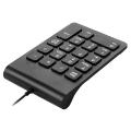 Mini Usb Wired Numeric Keypad Numpad 18 Keys Digital Keyboard (black)