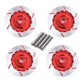 4pcs Disc Brake Caliper Assembly Set for Mn86 Rc Car Parts Red