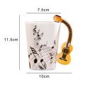 Guitar Handle Ceramic Free Spectrum Mug Unique Musical Instrument Cup