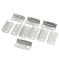 10pcs Silver Tone Metal Right Angle Drawer Lock Strike Plate