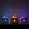 Led Humidifier Night Light Usb 3 Colors Dimming Desk Lamp 200ml Black