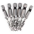6pcs Drill Tap Set Hex Shank Sae Combination Drill and Tap Bit Set