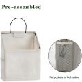 2pcs Three-dimensional Solid Color Hanging Wall-mounted Storage Bag
