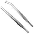 Long 15 Inches, Liveek Stainless Steel Straight and Curved Tweezers
