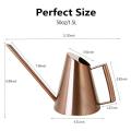 50 Oz/1500 Ml Stainless Steel Watering Can Pot for House Plants