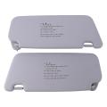 Car Sun Visor Shield Board Gray Lh Rh for Hyundai I30 I30cw 08-11