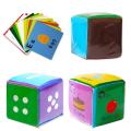 Diy Education Playing Dice with Card,diy Dice,for Teaching,set Of 2