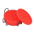 Drink Coaster Coaster with Holder Soft Silicone Coasters Party-red