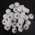 30 Pcs Carnations Artificial Flower Silk Spherical Heads White