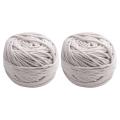 1pcs Durable 4mmx100 Meters White Macrame Cotton Twisted Cord Rope