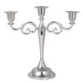 3 Arms Candle Holder Rack Metal Wedding Candlestick Decor for Home