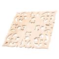 2x Wooden Decal European-style Applique Real Wood Carving 20x20x2cm