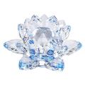 Glitter Crystal Lotus Flower Hue Reflection for Home Decor 12cm-blue