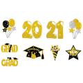 Graduation Yard Sign Stakes Decorations - Congrats Grad Cap Decor