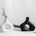 Ceramic Vase Home Decor Flower Vases for Home Decor Wedding(black)