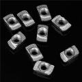 100 Pcs M5 Nut Carbon Steel Aluminum Connector T Fastener Sliding Nut