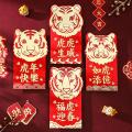 4 Pcs Chinese Red Envelopes, Year Of The Tiger Red Envelopes, C
