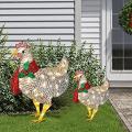Light-up Chicken with Scarf Holiday Decor Led for Garden Patio , L