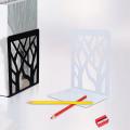 Two-trees Metal Bookend Book Clip Stationery Bookmark + Pen Holder