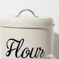 White Metal Food Flour Storage Tin Jar 5l Container 5l