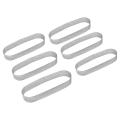 6pcs Oval Tart Ring Stainless Steel Perforated Mold Mousse Ring