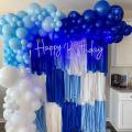 Birthday Blue Macaron Size Balloon Garland Kit for Baby Shower Party