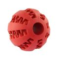 Dog Teeth Cleaning Balls,chewing Food Toys Ball Rubber(red)