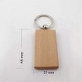 60pcs Blank Round Wooden Key Chain Diy Wood Keychains Key Tags