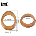 Wooden Purse Handles Diy Handmade Handle Replacement for Purse Bag