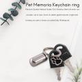 Stainless Steel Pet Charm Cylinder Keychain with Filler Kit and Bag
