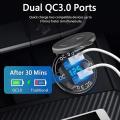 Quick Charge 3.0 Dual Usb Car Charger for Car Boat Marine
