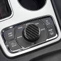 Interior Cover Carbon Fiber Central Control 4wd Switch Knob Sticker