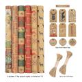 6 Pack Wrapping Paper Sheets,for Birthday Party Wrapping Paper Set